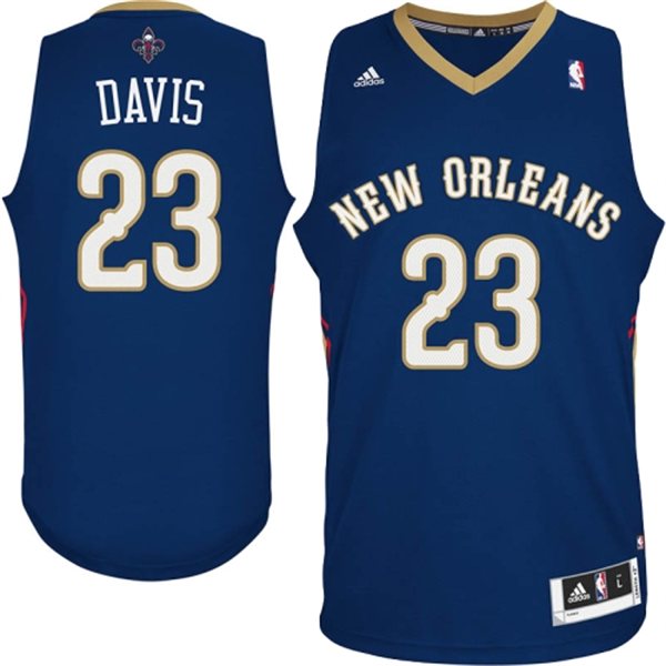 Men's  NBA New Orleans Pelicans Anthony Davis Navy Blue Jersey